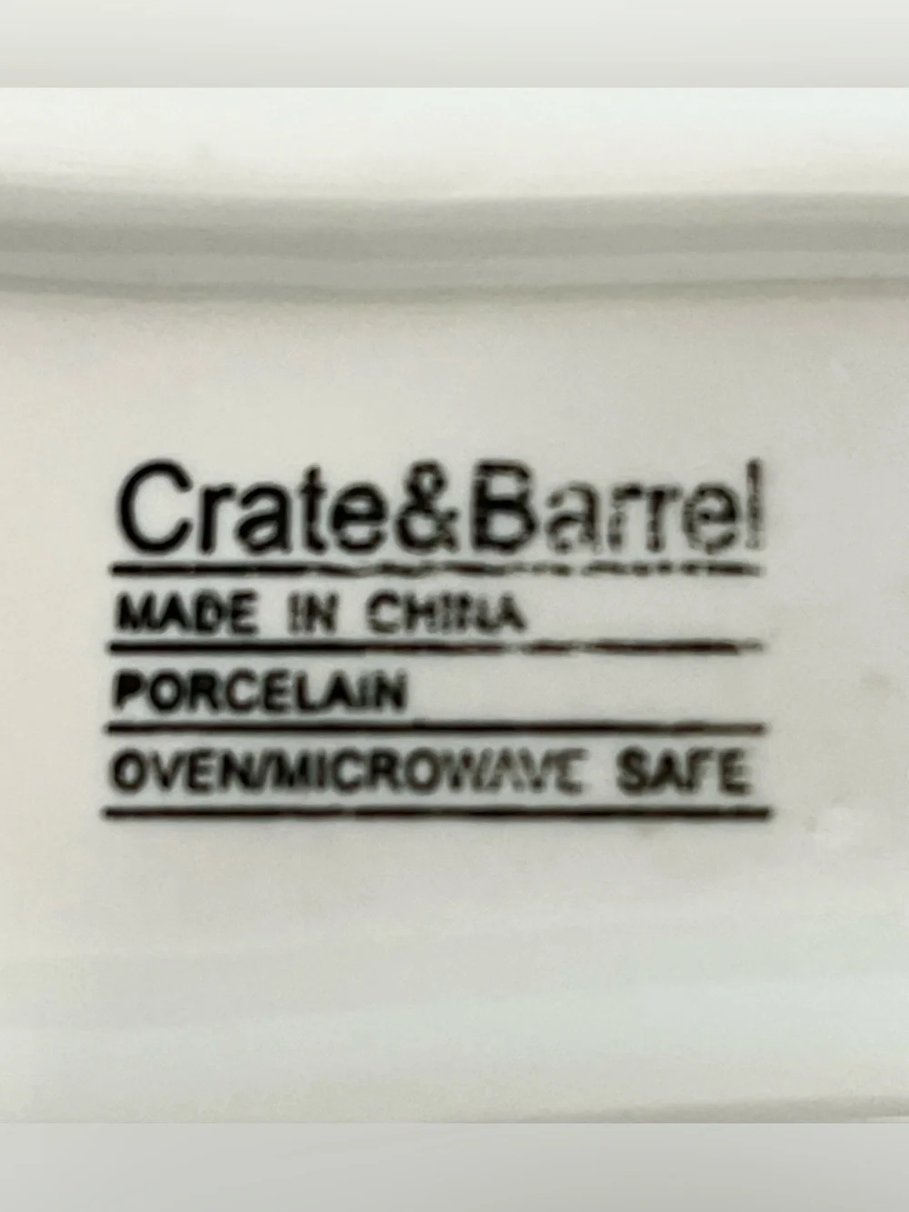 Crate & Barrel White Porcelain Appetizer Serving Set Vintage Spiral & Wavy Rows
